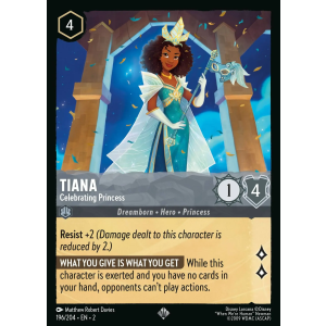 Super Rare Tiana - Celebrating Princess 196/204 Disney Lorcana TCG Rise of the Floodborn