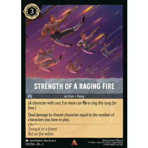 Strength Of A Raging Fire 201/204 Disney Lorcana TCG Rise of the Floodborn