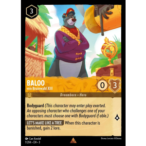 Baloo - von Bruinwald XIII 1/204 Disney Lorcana TCG Into the Inklands