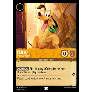 Pluto - Friendly Pooch 18/204 Disney Lorcana TCG Into the Inklands