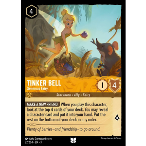 Tinker Bell - Generous Fairy 22/204 Disney Lorcana TCG Into the Inklands