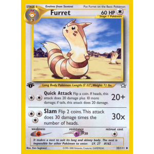 Furret 35/111 Pokemon TCG Neo Neo Genesis