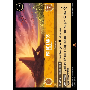 Pride Lands - Pride Rock 33/204 Disney Lorcana TCG Into the Inklands