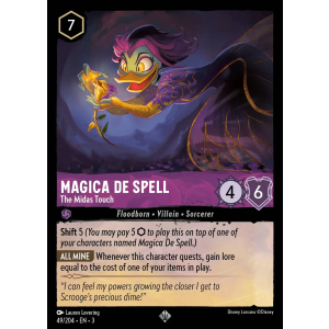 Super Rare Magica De Spell - The Midas Touch 49/204 Disney Lorcana TCG Into the Inklands