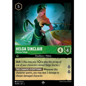 Super Rare Helga Sinclair - Femme Fatale 74/204 Disney Lorcana TCG Into the Inklands