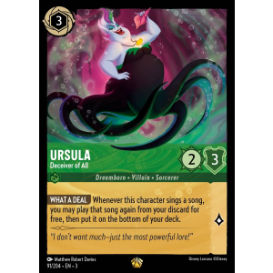 Legendary Ursula - Deceiver of All 91/204 Disney Lorcana TCG Into the Inklands