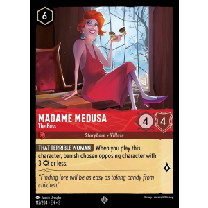 Super Rare Madame Medusa - The Boss 112/204 Disney Lorcana TCG Into the Inklands