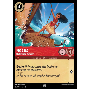 Moana - Undeterred Voyager 117/204 Disney Lorcana TCG Into the Inklands