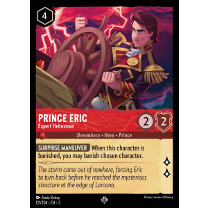 Super Rare Prince Eric - Expert Helmsman 121/204 Disney Lorcana TCG Into the Inklands