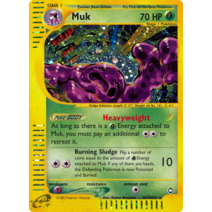 Rare Holo Muk H17/147 Pokemon TCG E-Card Aquapolis