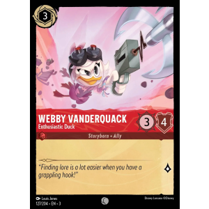 Webby Vanderquack - Enthusiastic Duck 127/204 Disney Lorcana TCG Into the Inklands