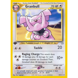 Granbull 37/111 Pokemon TCG Neo Neo Genesis