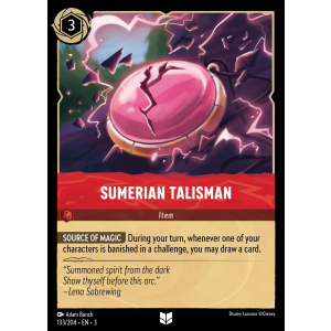 Sumerian Talisman 133/204 Disney Lorcana TCG Into the Inklands