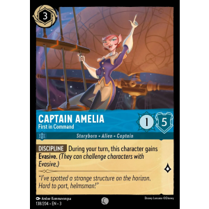 Captain Amelia - First in Command 138/204 Disney Lorcana TCG Into the Inklands