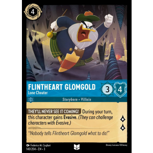 Flintheart Glomgold - Lone Cheater 140/204 Disney Lorcana TCG Into the Inklands