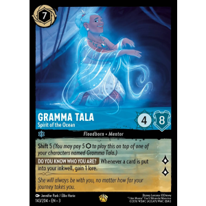 Legendary Gramma Tala - Spirit of the Ocean 143/204 Disney Lorcana TCG Into the Inklands