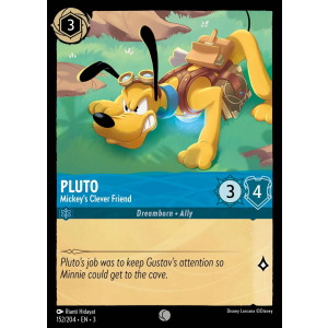 Pluto - Mickey's Clever Friend 152/204 Disney Lorcana TCG Into the Inklands