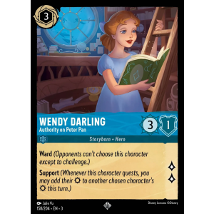 Super Rare Wendy Darling - Authority on Peter Pan 158/204 Disney Lorcana TCG Into the Inklands