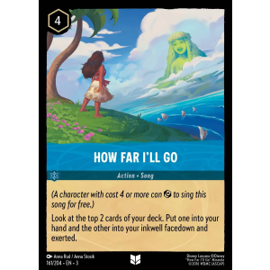 How Far I'll Go 161/204 Disney Lorcana TCG Into the Inklands