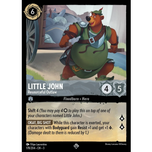 Super Rare Little John - Resourceful Outlaw 178/204 Disney Lorcana TCG Into the Inklands