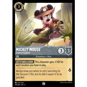 Mickey Mouse - Stalwart Explorer 181/204 Disney Lorcana TCG Into the Inklands