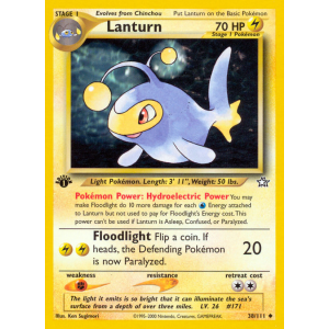 Lanturn 38/111 Pokemon TCG Neo Neo Genesis