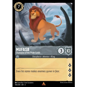 Mufasa - Champion of the Pride Lands 185/204 Disney Lorcana TCG Into the Inklands