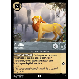 Simba - Rightful King 193/204 Disney Lorcana TCG Into the Inklands