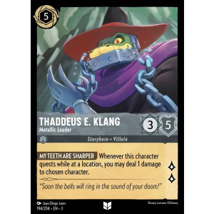 Thaddeus E. Klang - Metallic Leader 194/204 Disney Lorcana TCG Into the Inklands