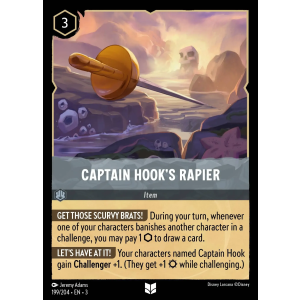 Captain Hook's Rapier 199/204 Disney Lorcana TCG Into the Inklands