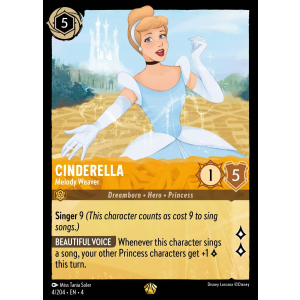 Legendary Cinderella - Melody Weaver 4/204 Disney Lorcana TCG Ursula's Return