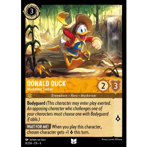 Donald Duck - Musketeer Soldier 8/204 Disney Lorcana TCG Ursula's Return