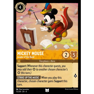 Mickey Mouse - Leader of the Band 15/204 Disney Lorcana TCG Ursula's Return