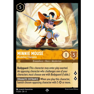 Super Rare Minnie Mouse - Musketeer Champion 17/204 Disney Lorcana TCG Ursula's Return