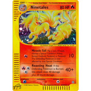 Rare Holo Ninetales H19/147 Pokemon TCG E-Card Aquapolis