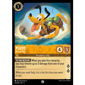 Pluto - Rescue Dog 20/204 Disney Lorcana TCG Ursula's Return