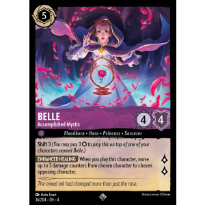 Super Rare Belle - Accomplished Mystic 36/204 Disney Lorcana TCG Ursula's Return