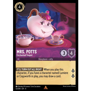 Mrs. Potts - Enchanted Teapot 52/204 Disney Lorcana TCG Ursula's Return