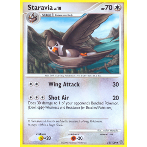 Staravia 52/100 Pokemon TCG Diamond & Pearl Stormfront