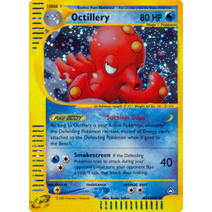 Rare Holo Octillery H20/147 Pokemon TCG E-Card Aquapolis