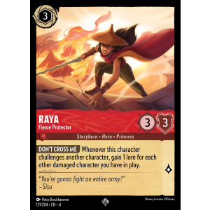 Super Rare Raya - Fierce Protector 121/204 Disney Lorcana TCG Ursula's Return