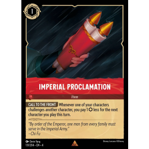 Imperial Proclamation 131/204 Disney Lorcana TCG Ursula's Return