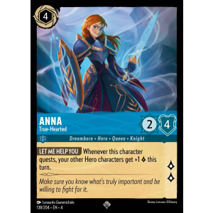 Super Rare Anna - True-Hearted 138/204 Disney Lorcana TCG Ursula's Return