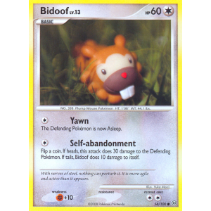 Bidoof 54/100 Pokemon TCG Diamond & Pearl Stormfront