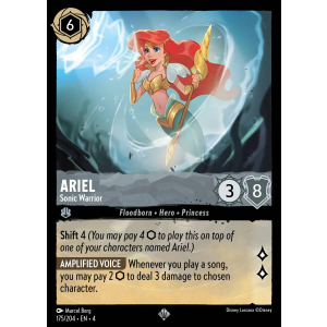 Super Rare Ariel - Sonic Warrior 175/204 Disney Lorcana TCG Ursula's Return