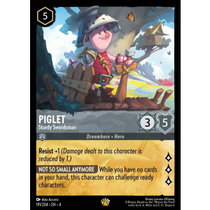 Legendary Piglet - Sturdy Swordsman 191/204 Disney Lorcana TCG Ursula's Return