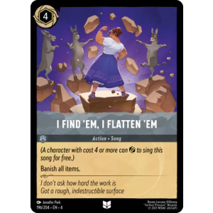 I Find 'Em I Flatten 'Em 196/204 Disney Lorcana TCG Ursula's Return