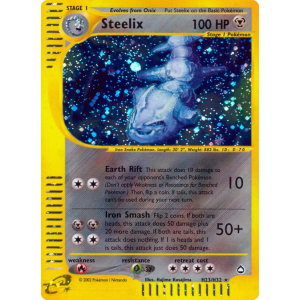 Rare Holo Steelix H23/147 Pokemon TCG E-Card Aquapolis