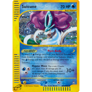 Rare Holo Suicune H25/147 Pokemon TCG E-Card Aquapolis