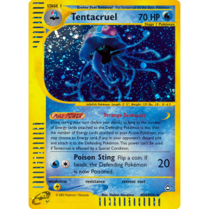 Rare Holo Tentacruel H26/147 Pokemon TCG E-Card Aquapolis